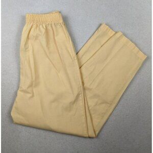 CREST - WOMEN'S LIGHT YELLOW ELASTIC WAIST PULL-ON PANTS - SIZE PS
